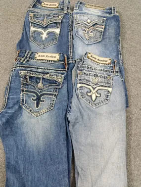 #296 Ladies Y2K Rockrevival Flared and Straight Jeans -25