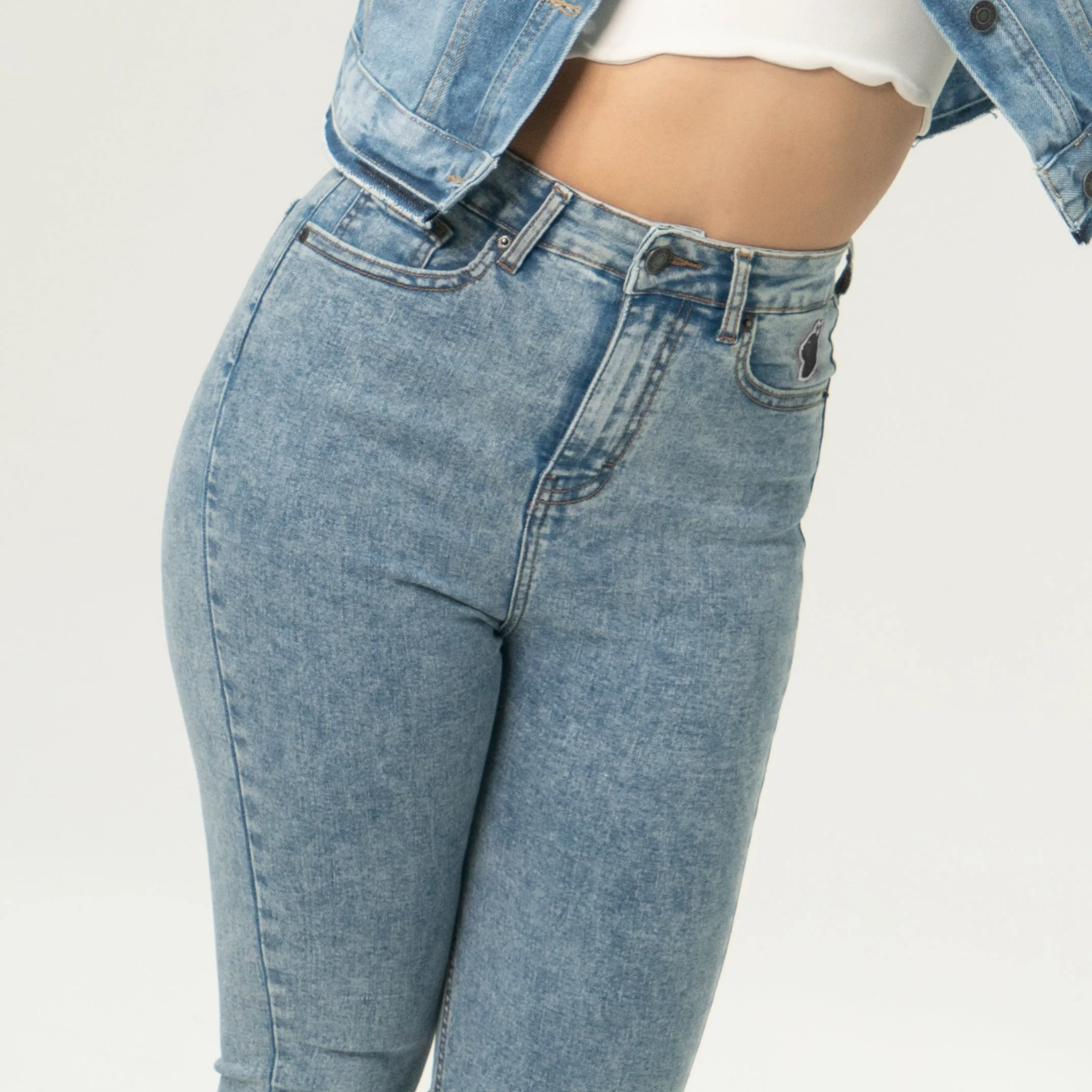 Acid Light Blue Skinny Jeans