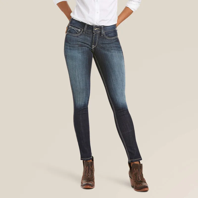 Ariat Ladies R.E.A.L. Mid Rise Stretch Outseam Ella Skinny Jean Style 10018357