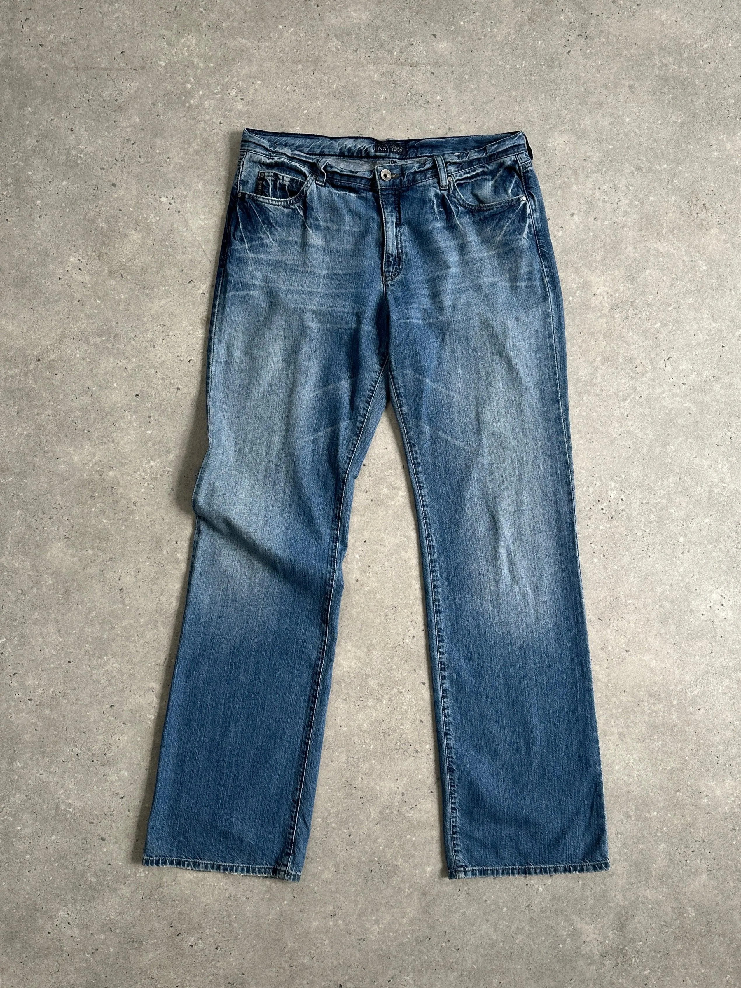 Armani Jeans Stonewashed Mid Waist Denim Jeans - W34