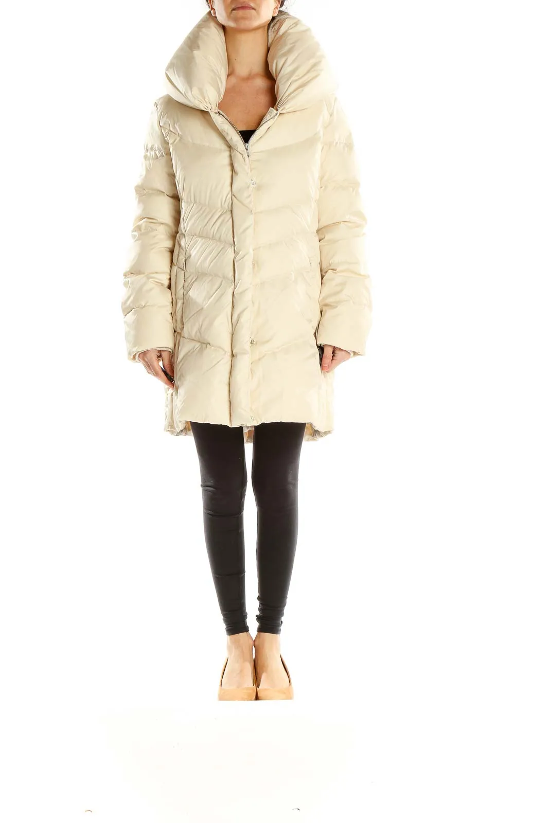 Beige Puffer Coat