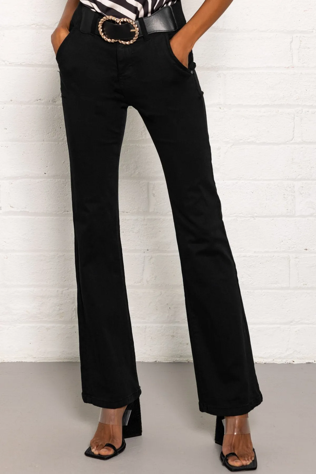 Black Flared Jeans