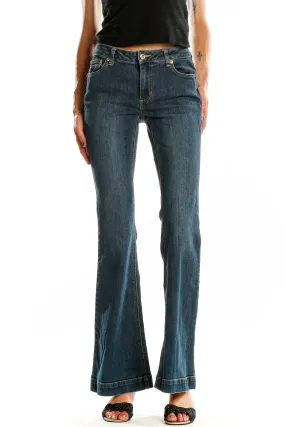 Blue Flared Denim Jeans