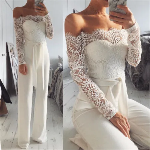 Casual Sexy Women's Long Sleeve Lace Clubwear With Embroidery