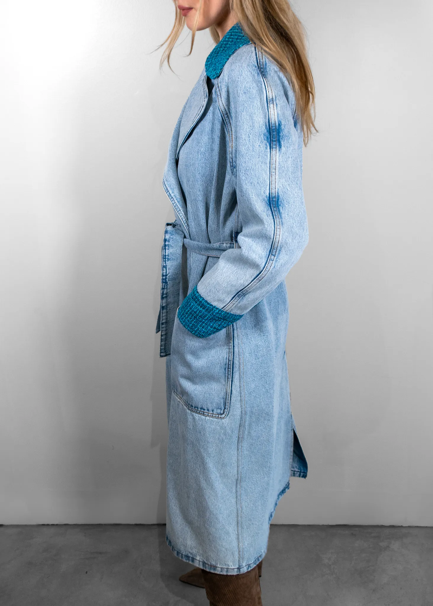 Chanel 2022 Denim Trench Coat