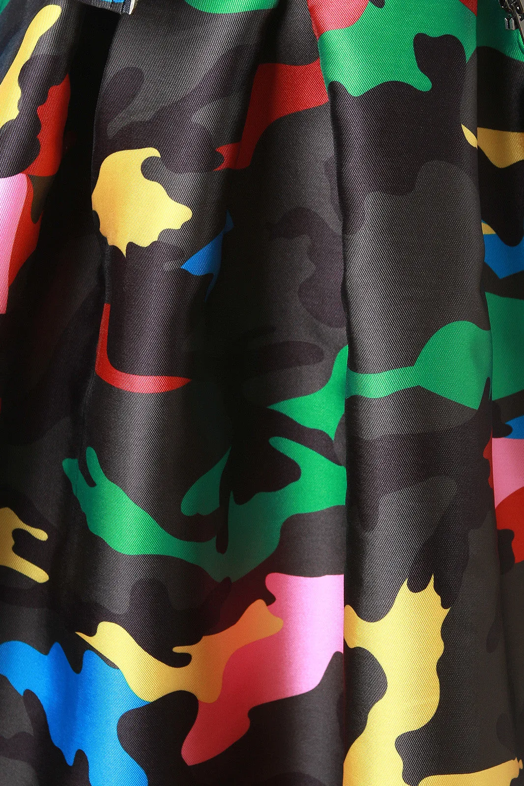 Colorful Camouflage Print A-line Midi Skirt