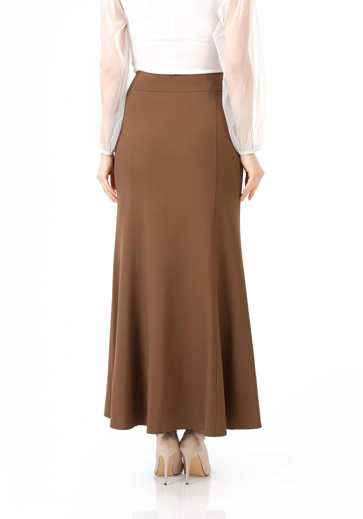 Copper Fishtail Maxi Skirt | Regular & Plus Size