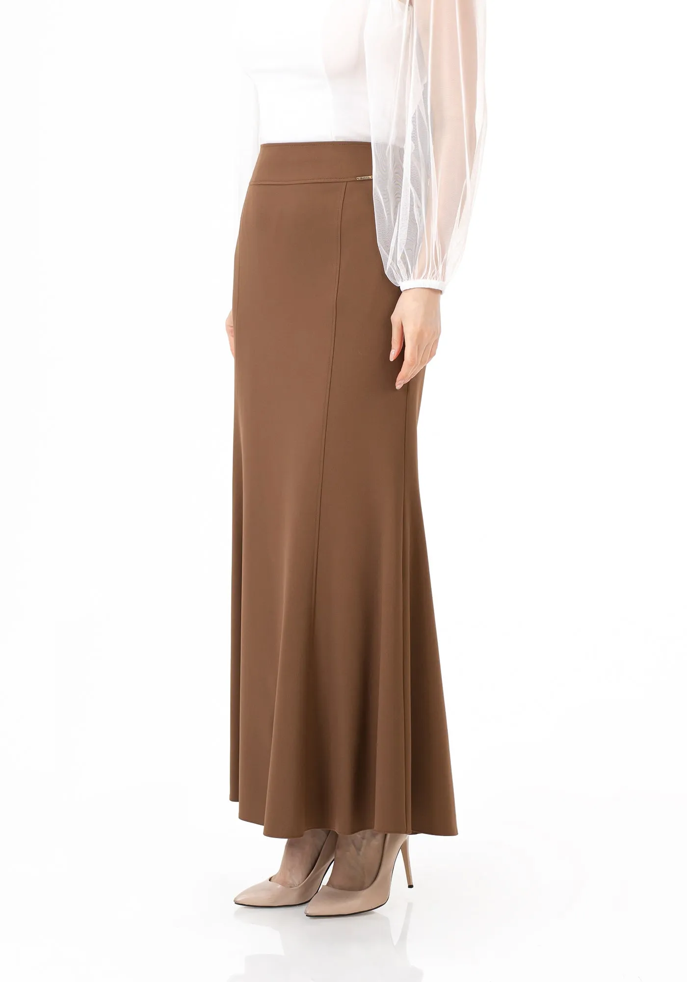 Copper Fishtail Maxi Skirt | Regular & Plus Size