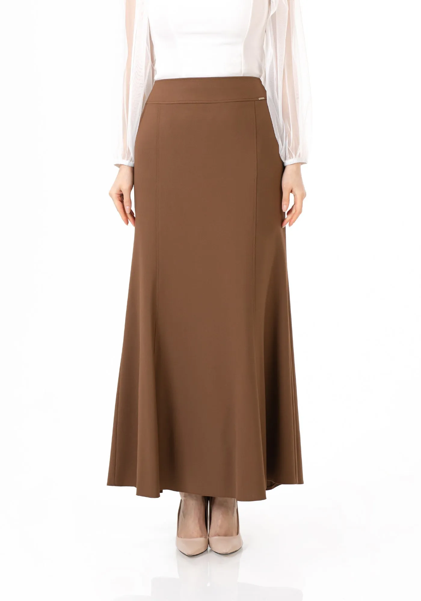 Copper Fishtail Maxi Skirt | Regular & Plus Size