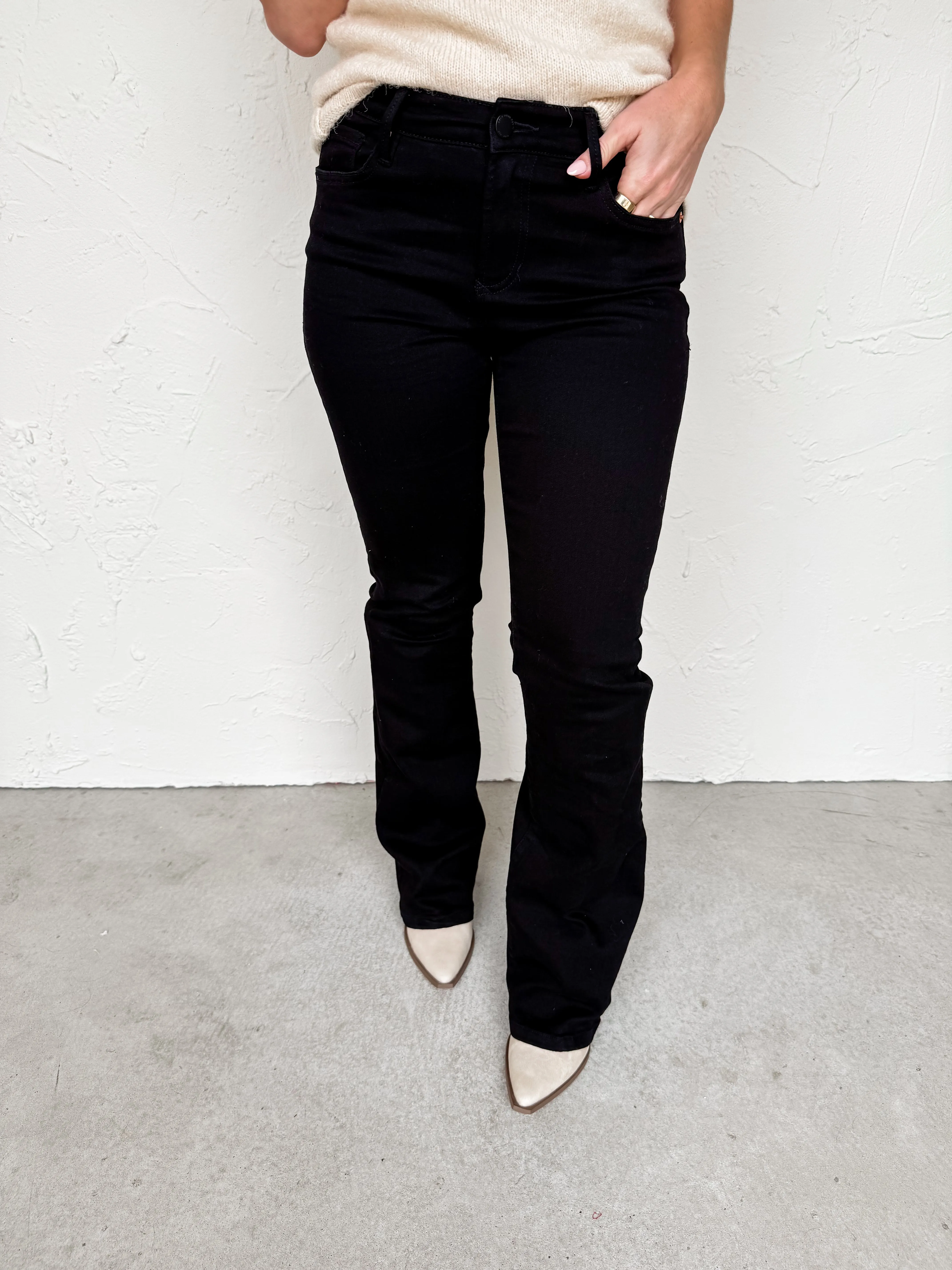 [Dear John] Jaxtyn High Rise Bootcut Jeans-Black Olive