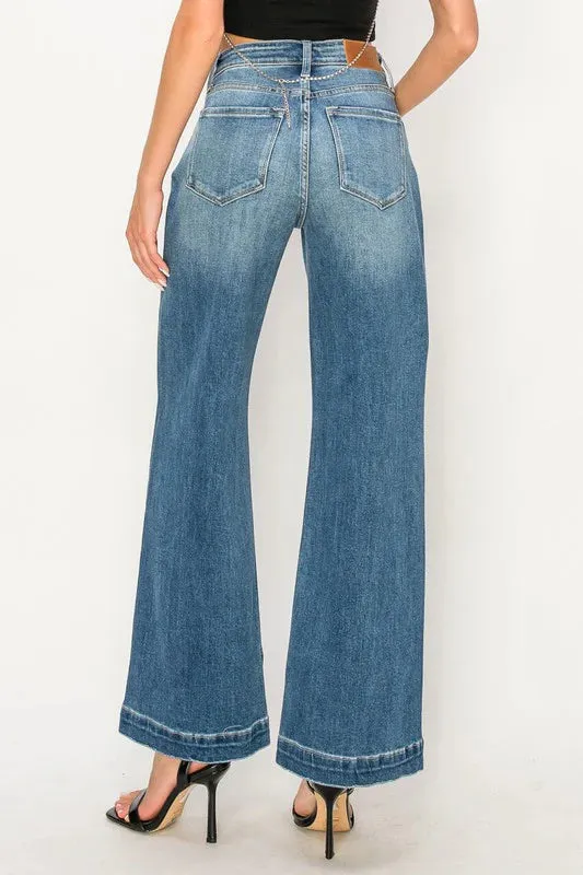 Dimensional High Rise Flare Jeans