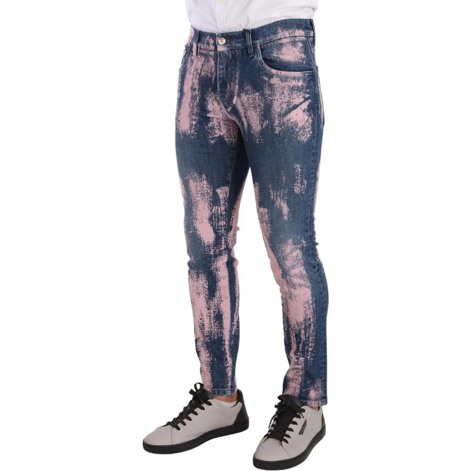 Dolce & Gabbana Elegant Skinny Slim Fit Denim Jeans in Tie Dye