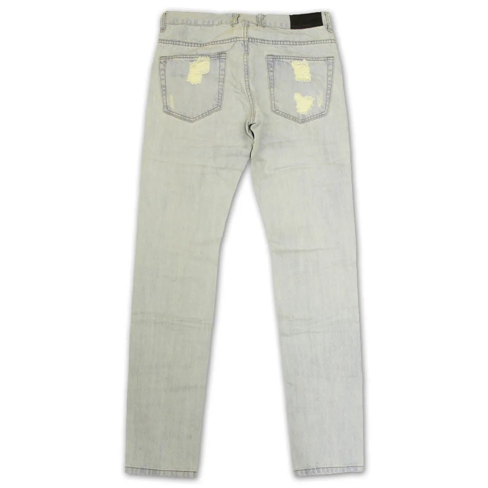 Embellish Aventador Ripped Standard Denim Jeans Light Blue