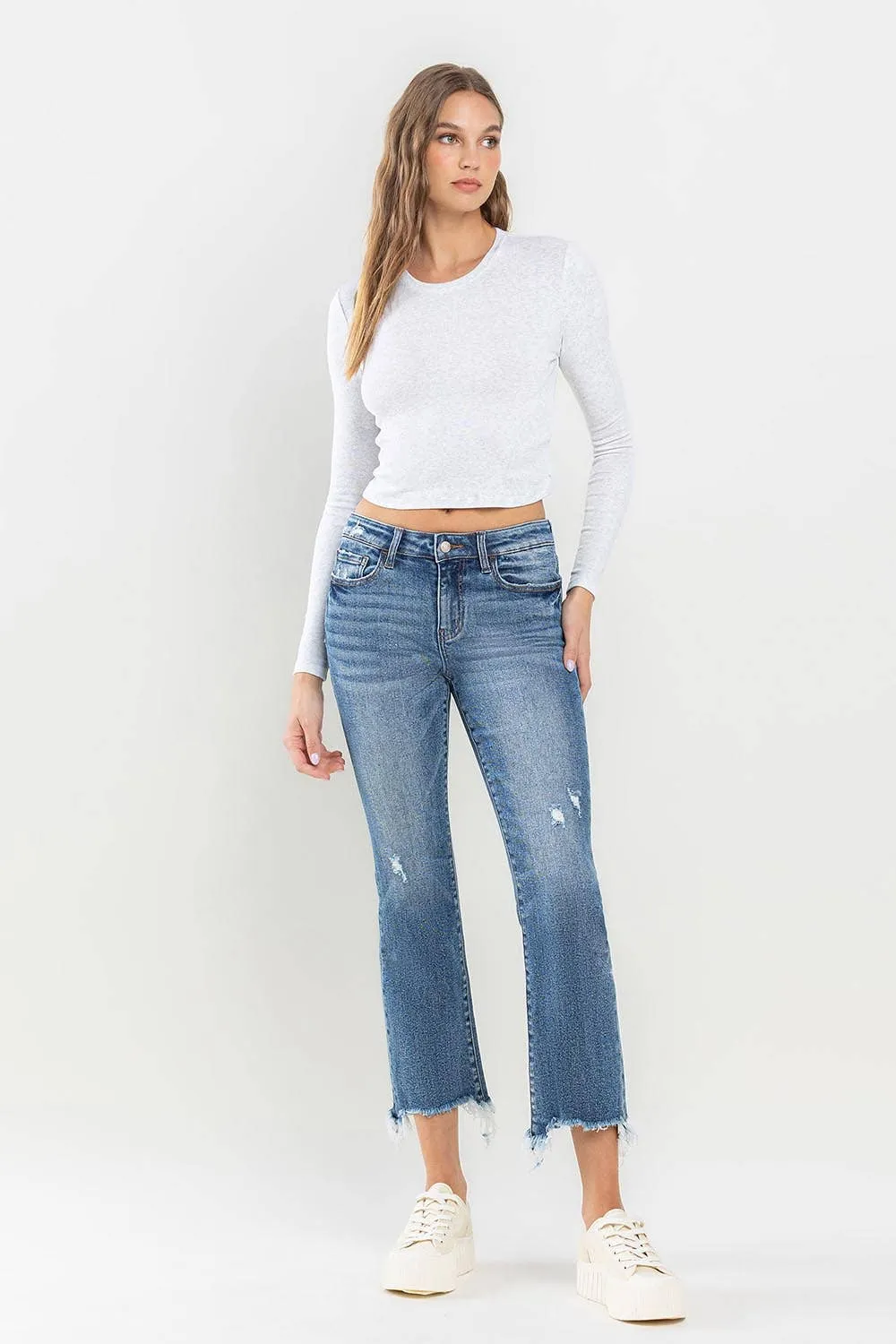 EMPATHY MID RISE ANKLE BOOTCUT JEANS