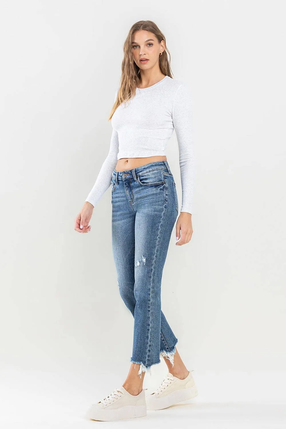 EMPATHY MID RISE ANKLE BOOTCUT JEANS