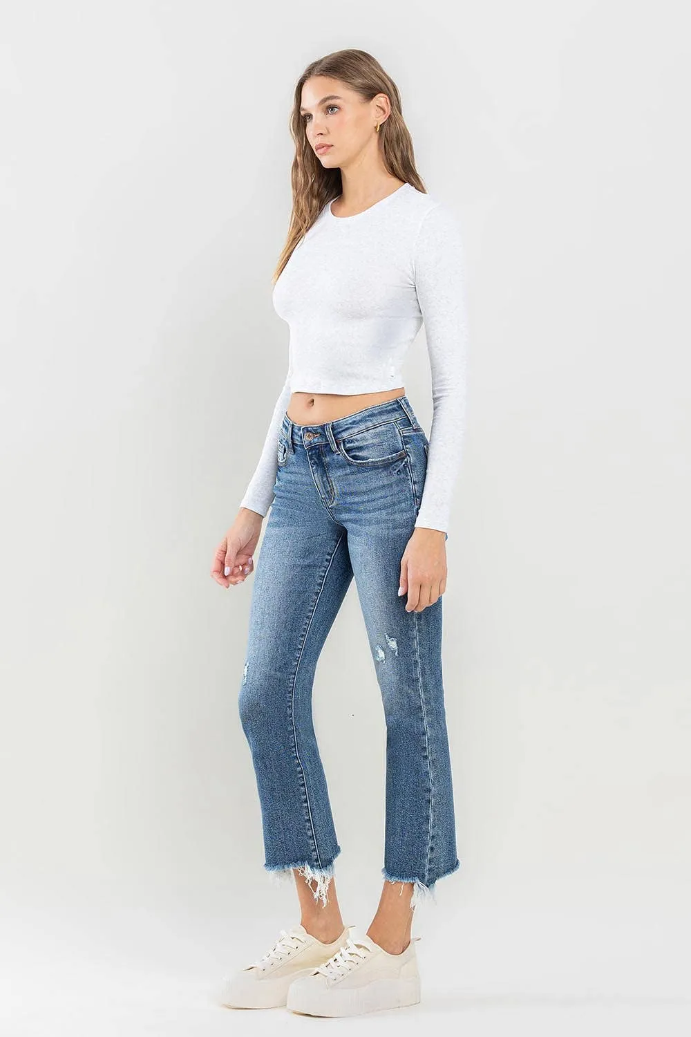 EMPATHY MID RISE ANKLE BOOTCUT JEANS