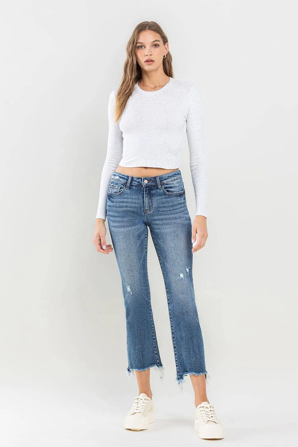 EMPATHY MID RISE ANKLE BOOTCUT JEANS