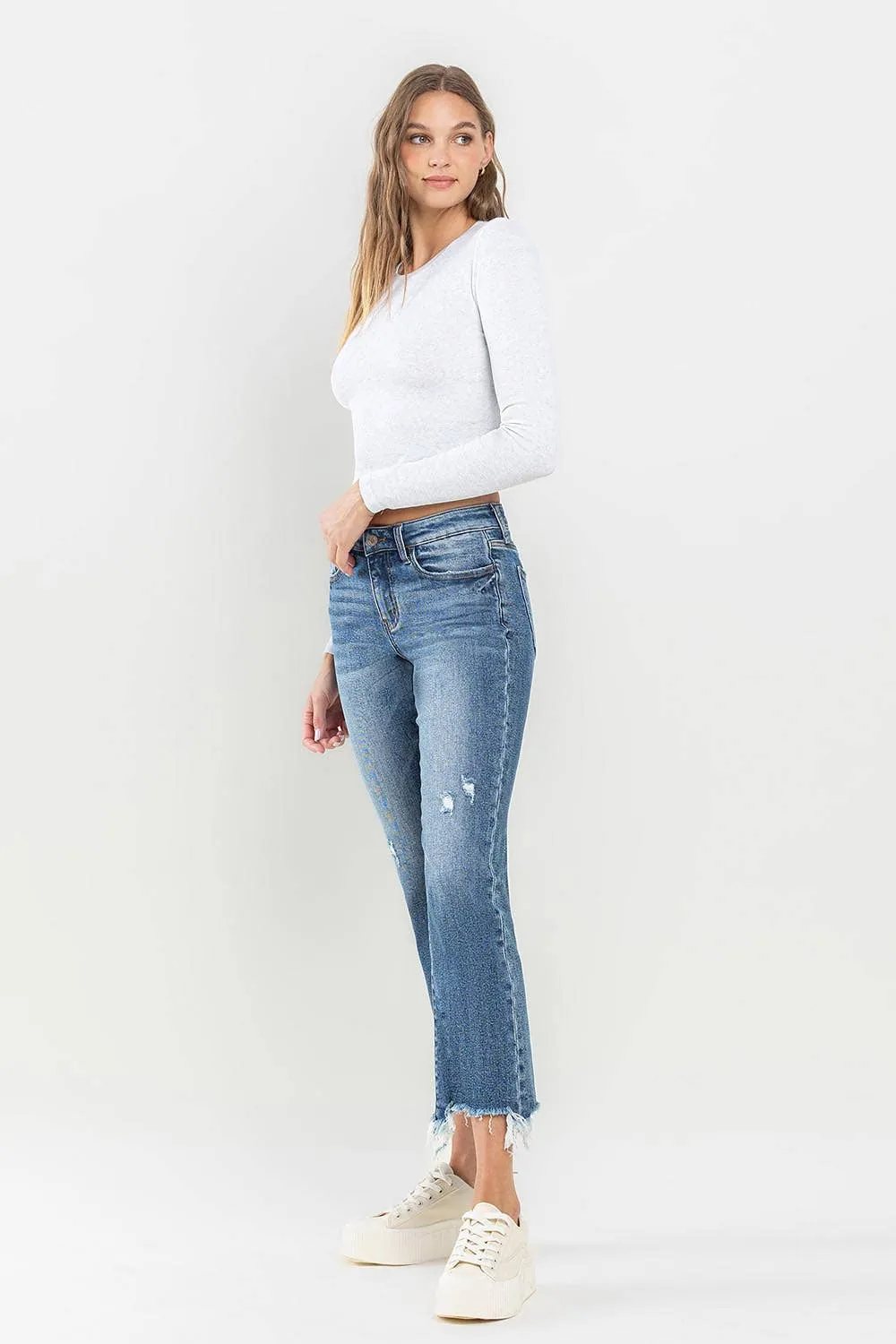 EMPATHY MID RISE ANKLE BOOTCUT JEANS