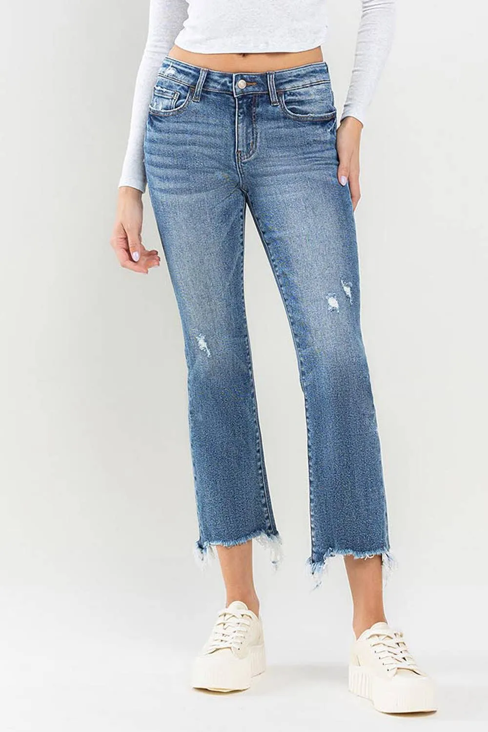 EMPATHY MID RISE ANKLE BOOTCUT JEANS