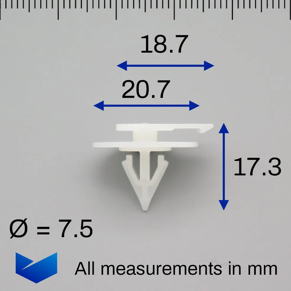 Exterior Moulding trim Clips, Mini 07137073915