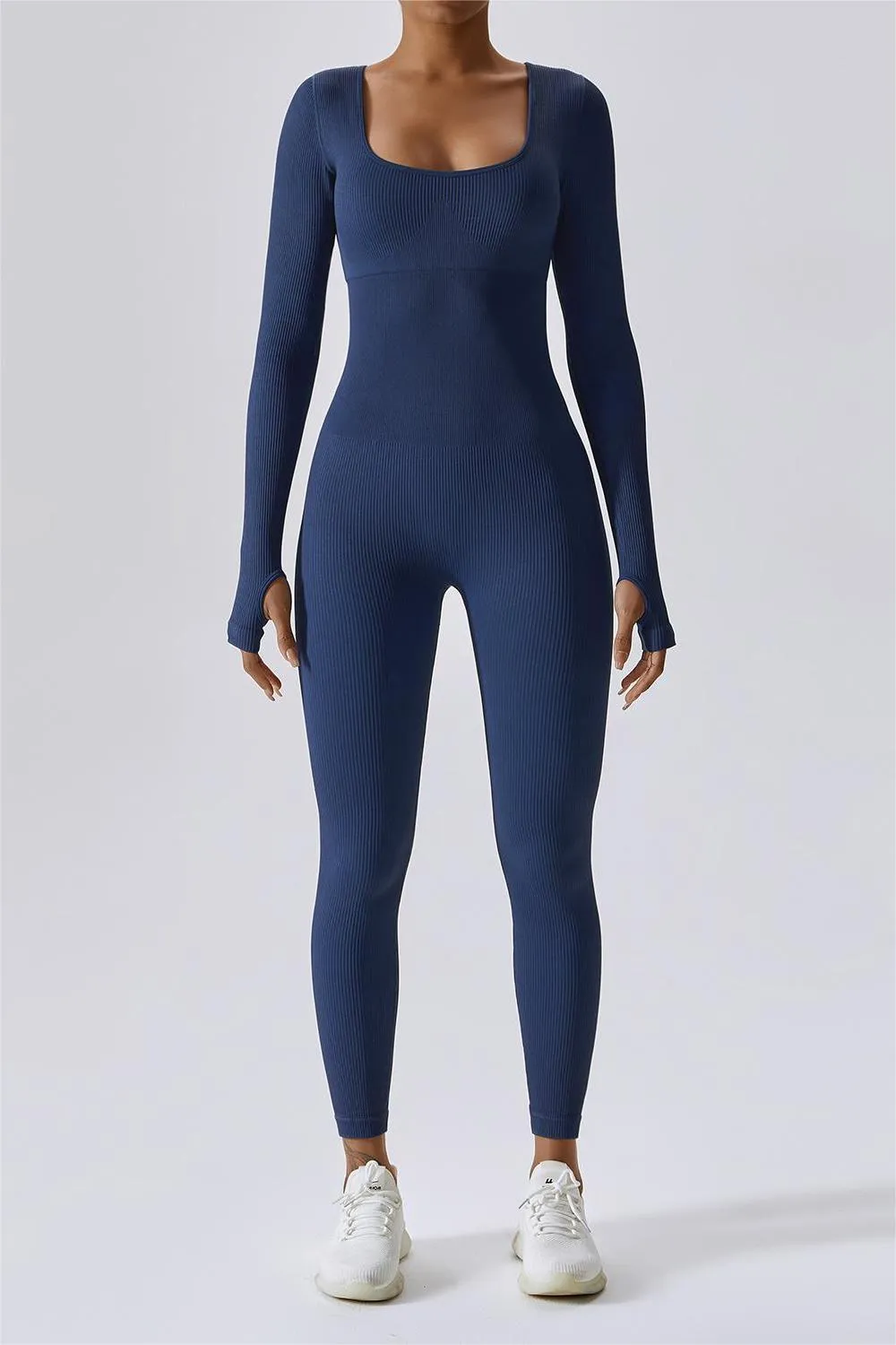 Fitted Seamless Long Sleeve Jumpsuits