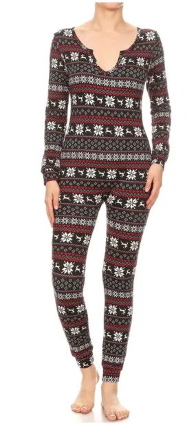 Hearts & Reindeer Onsie Pj Set With Headband