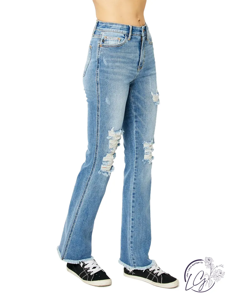 Jade Destroy Fray Hem Bootcut By Judy Blue