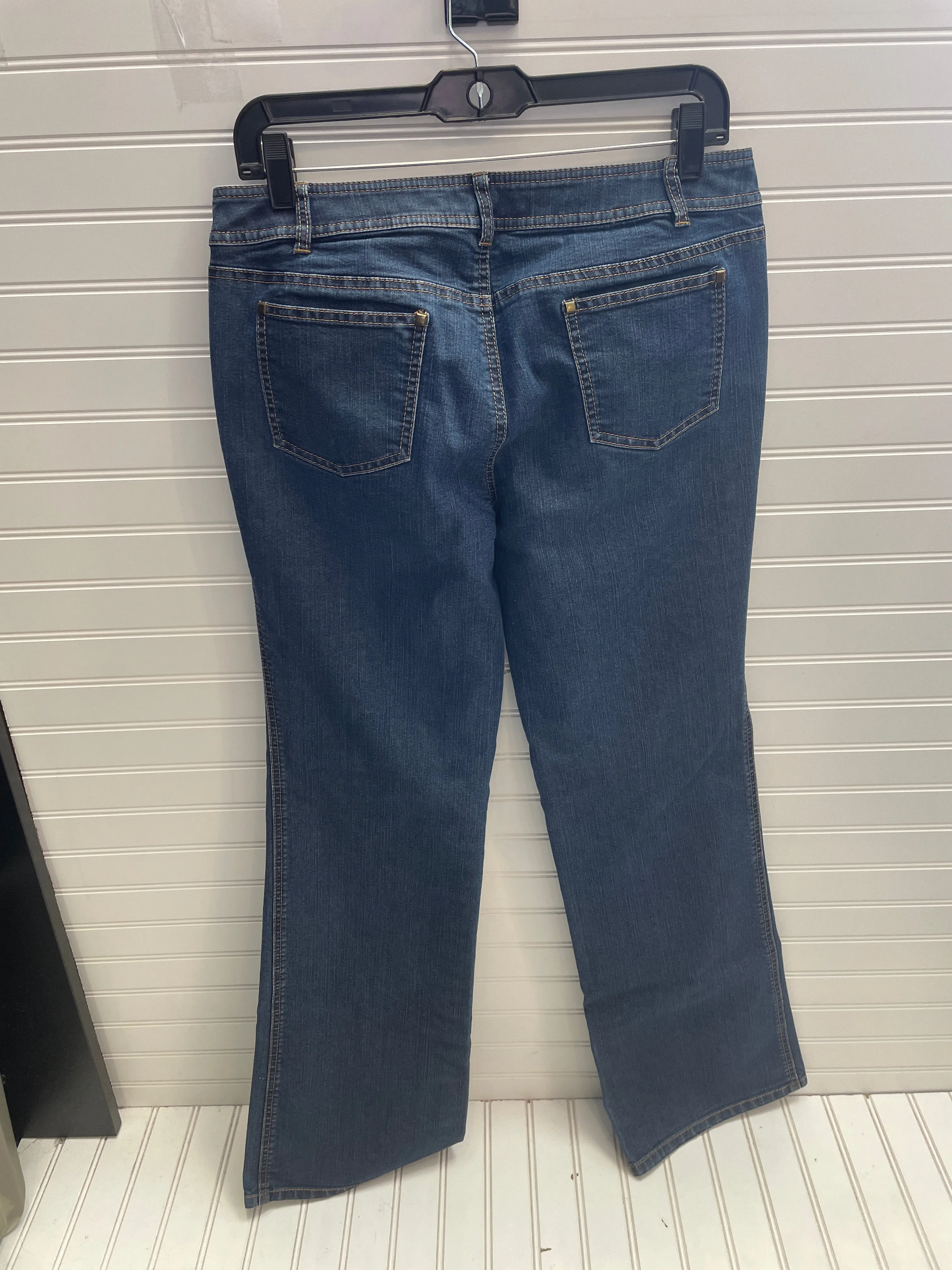 Jeans Flared By Lafayette 148 In Blue Denim, Size: 8