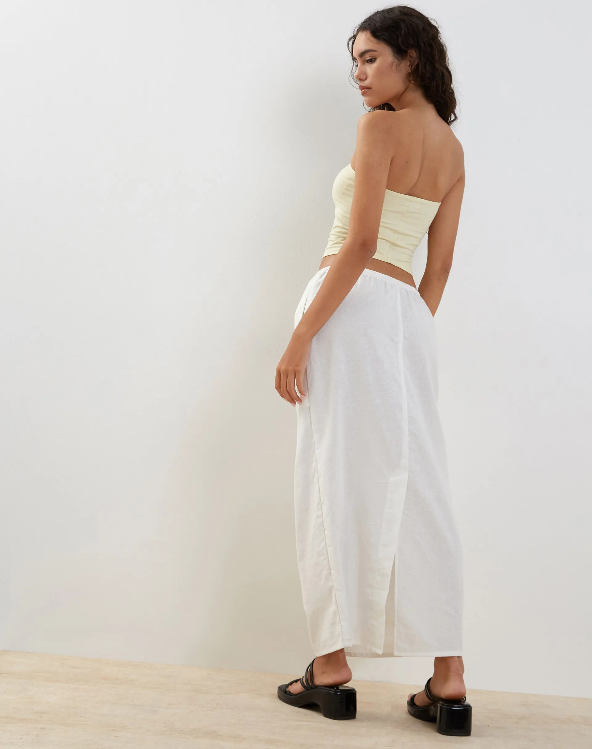 Joelene Maxi Skirt in White