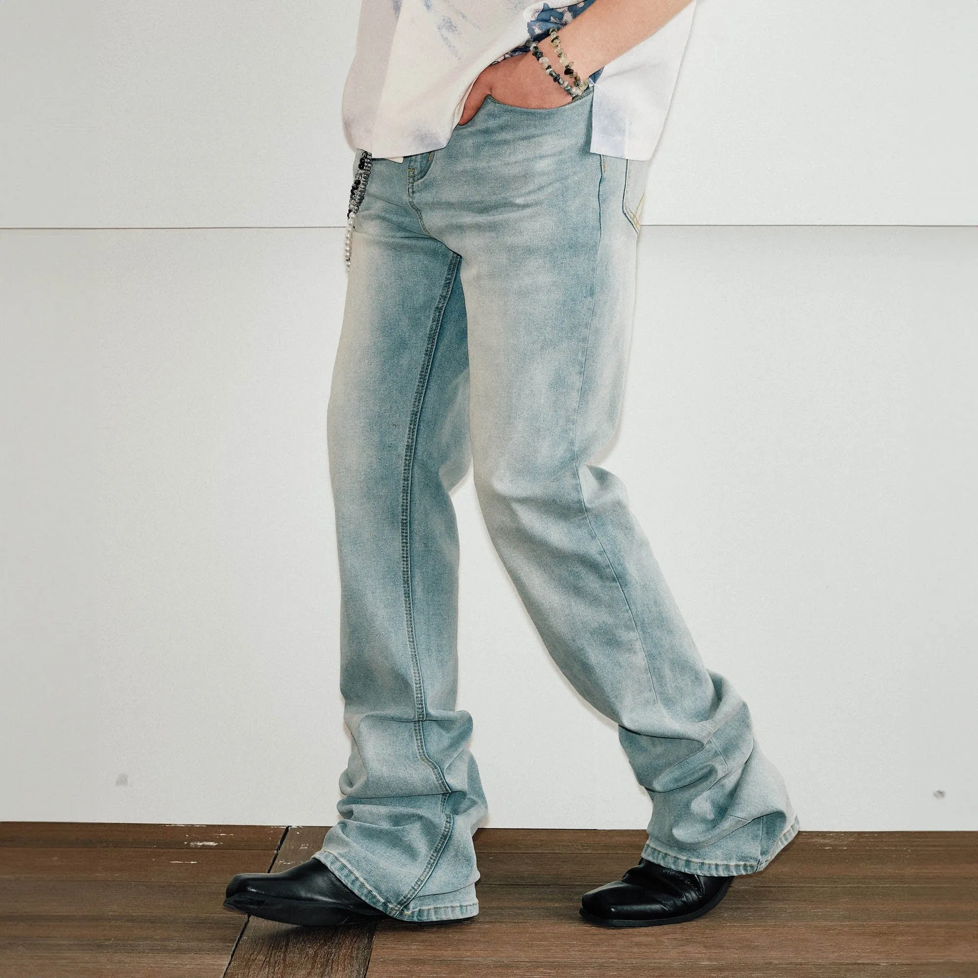 Light Wash Bootcut Jeans