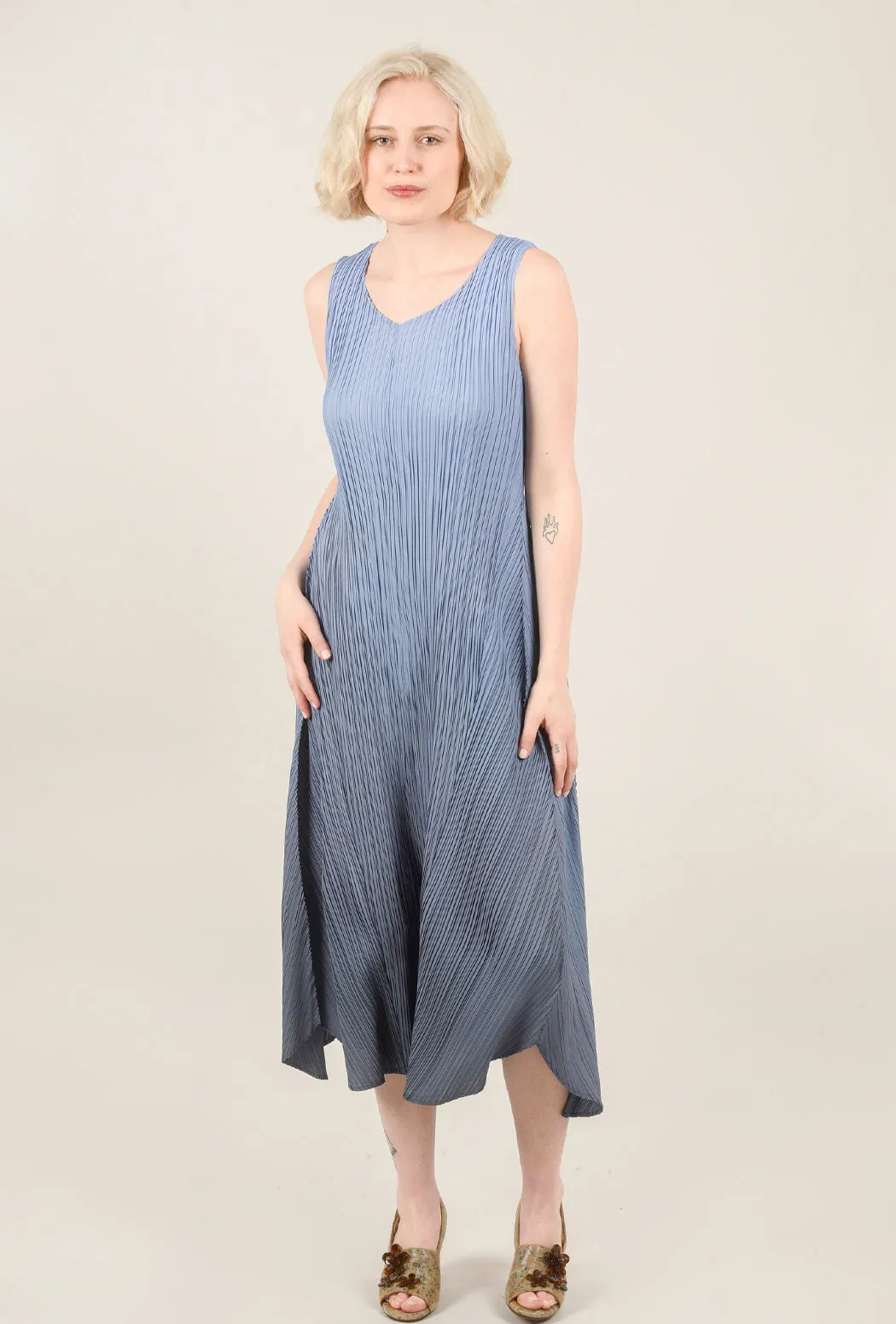 Long Estrella Dress, Sky To Indigo