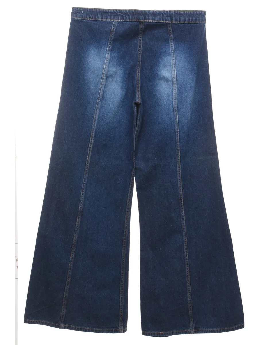 Medium Wash 1990s Wide Leg Jeans - W30 L31