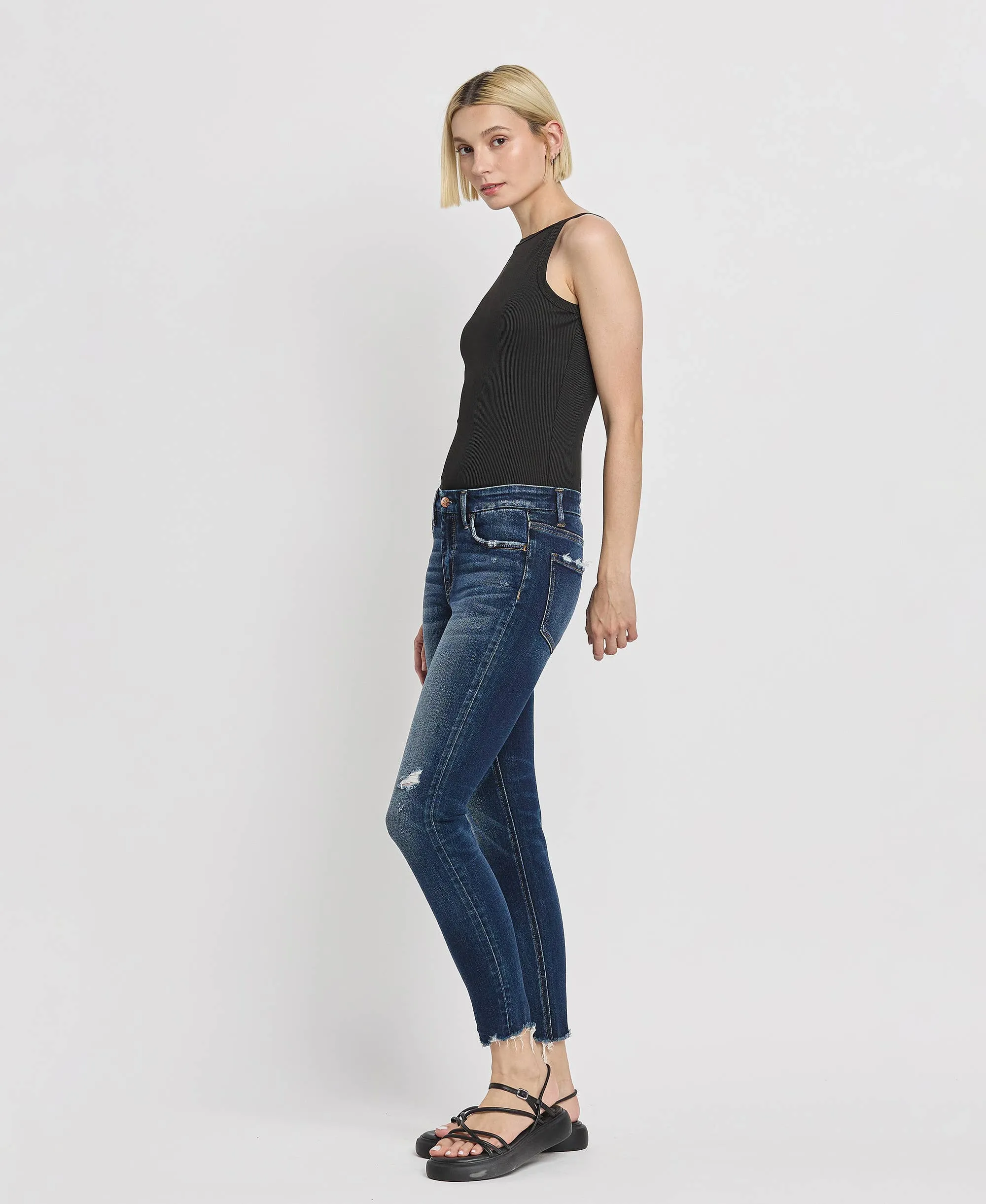 MID RISE ANKLE SKINNY JEANS