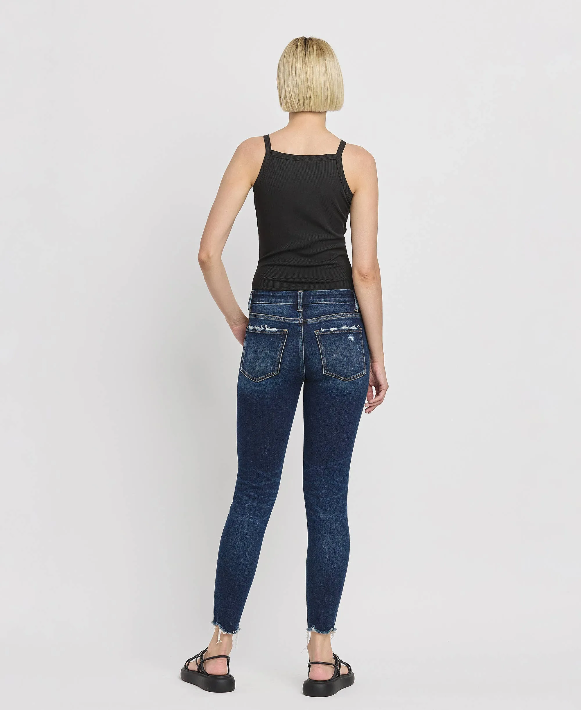 MID RISE ANKLE SKINNY JEANS