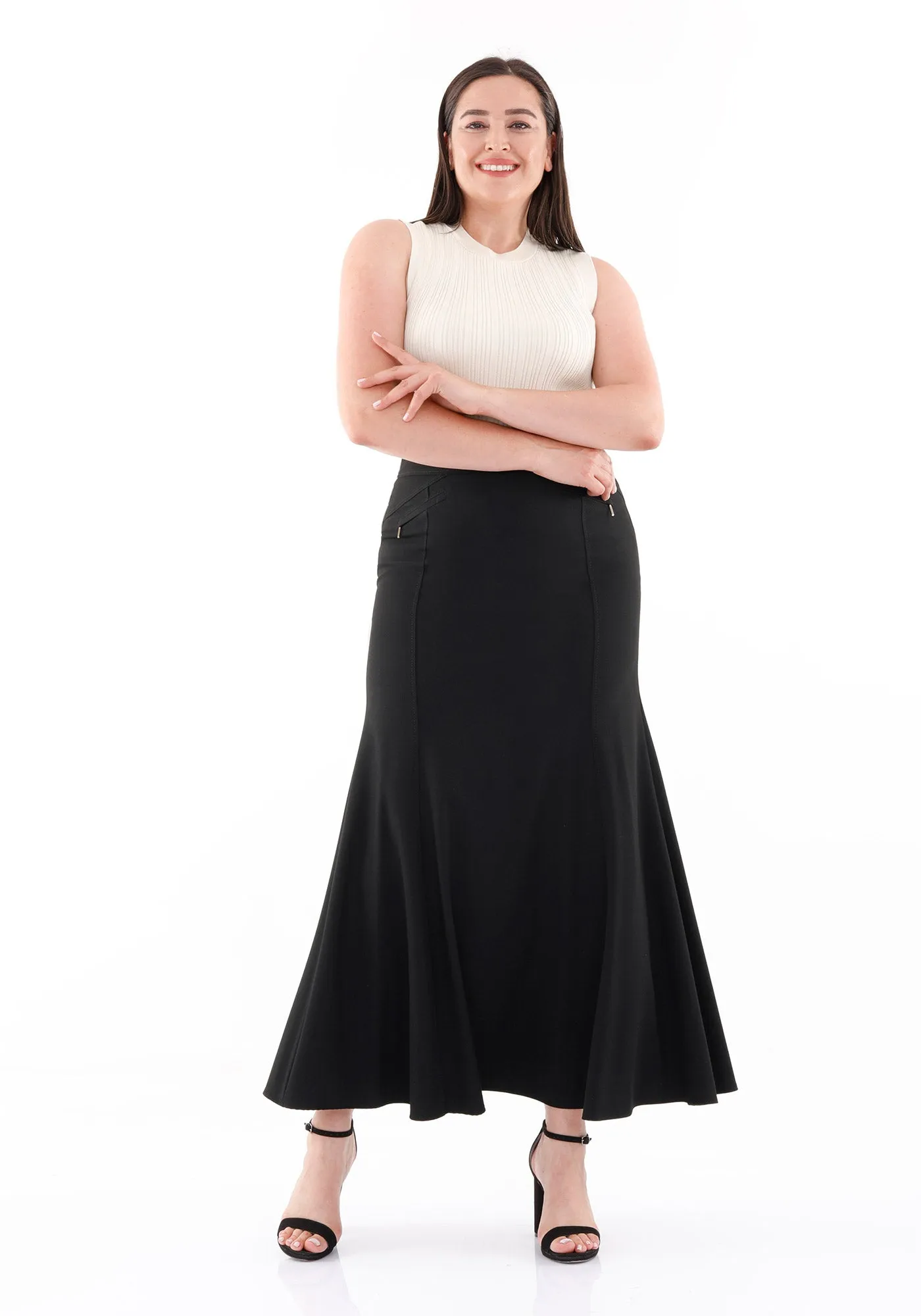 Modest Plus Size Mermaid Maxi Skirts | Fishtail Long Skirts