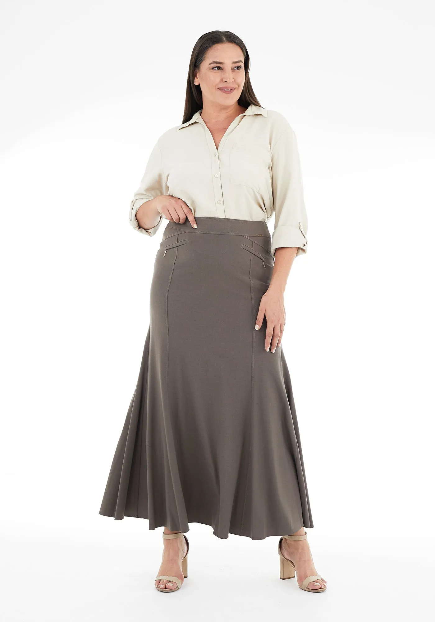 Modest Plus Size Mermaid Maxi Skirts | Fishtail Long Skirts