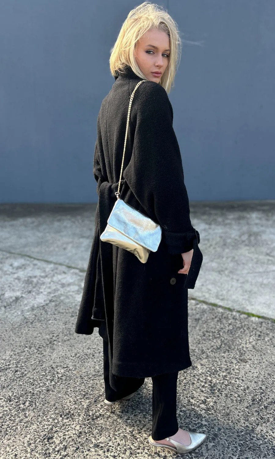 OP Black Wool Coat