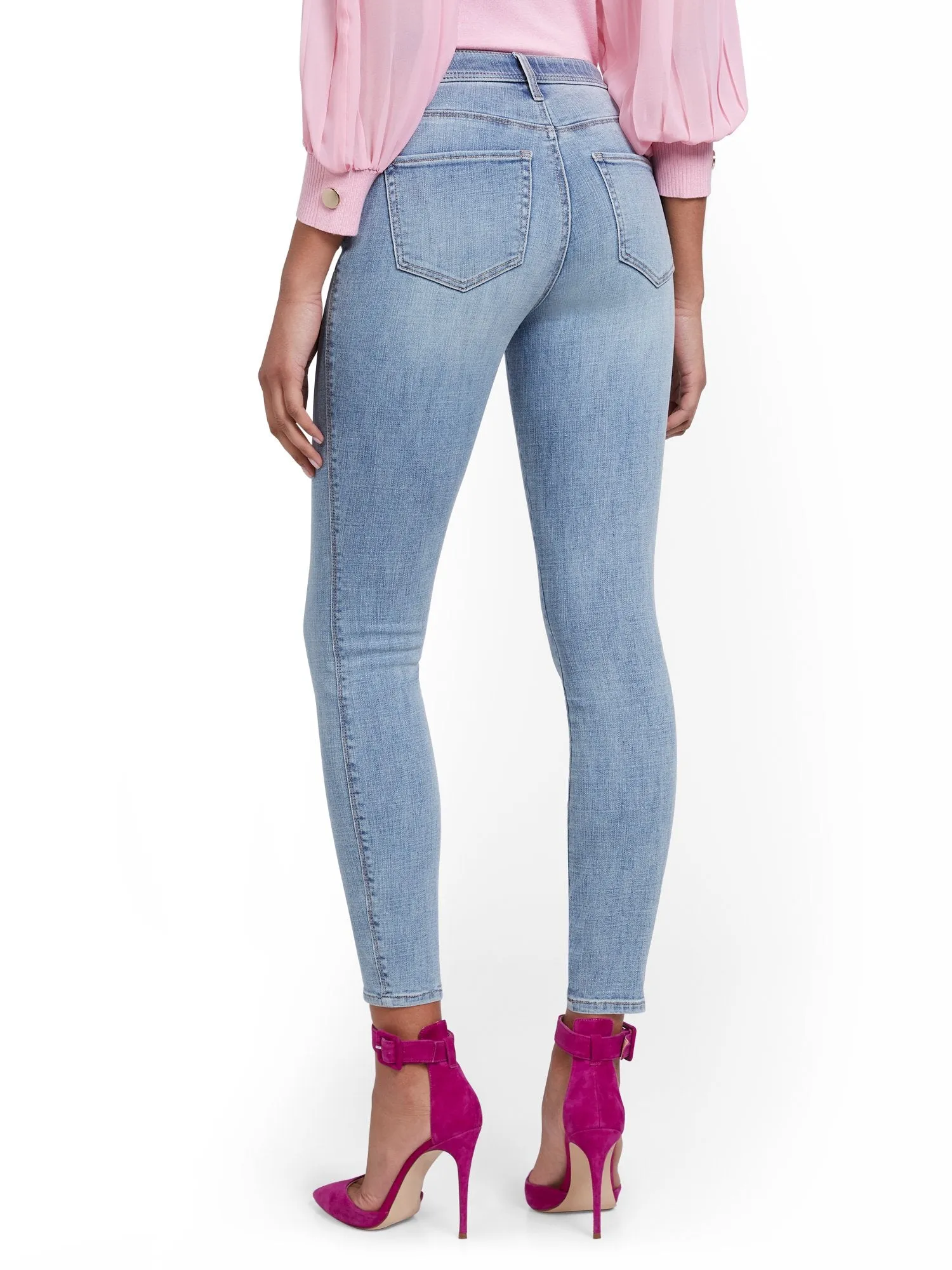 Petite Lexi High-Waisted Super-Skinny Ankle Jeans - Blue Love