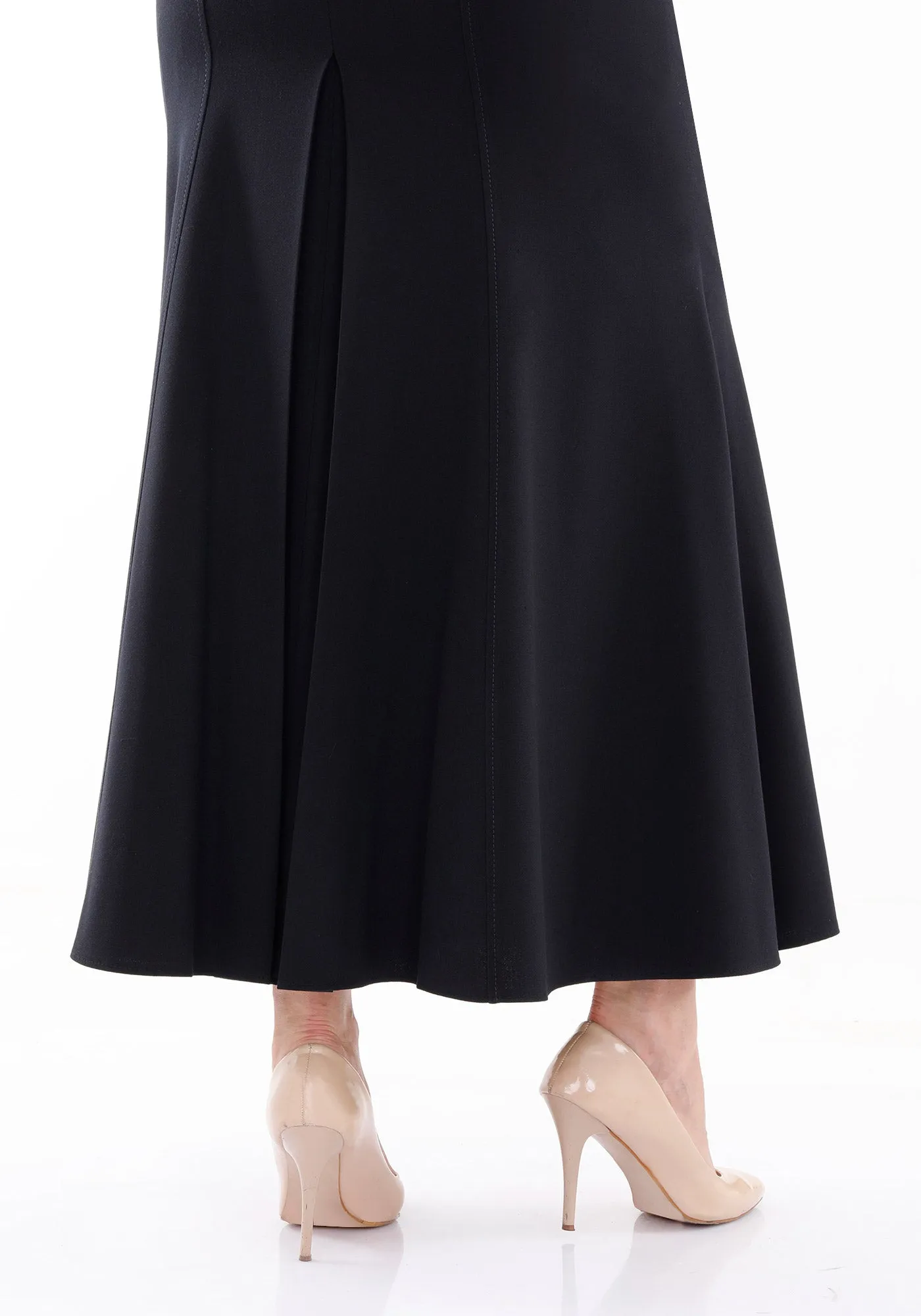 Plus Size Oversized Navy Maxi Fishtail Skirt