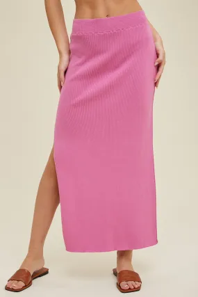 Rebecca Sweater Maxi Skirt in Orchid