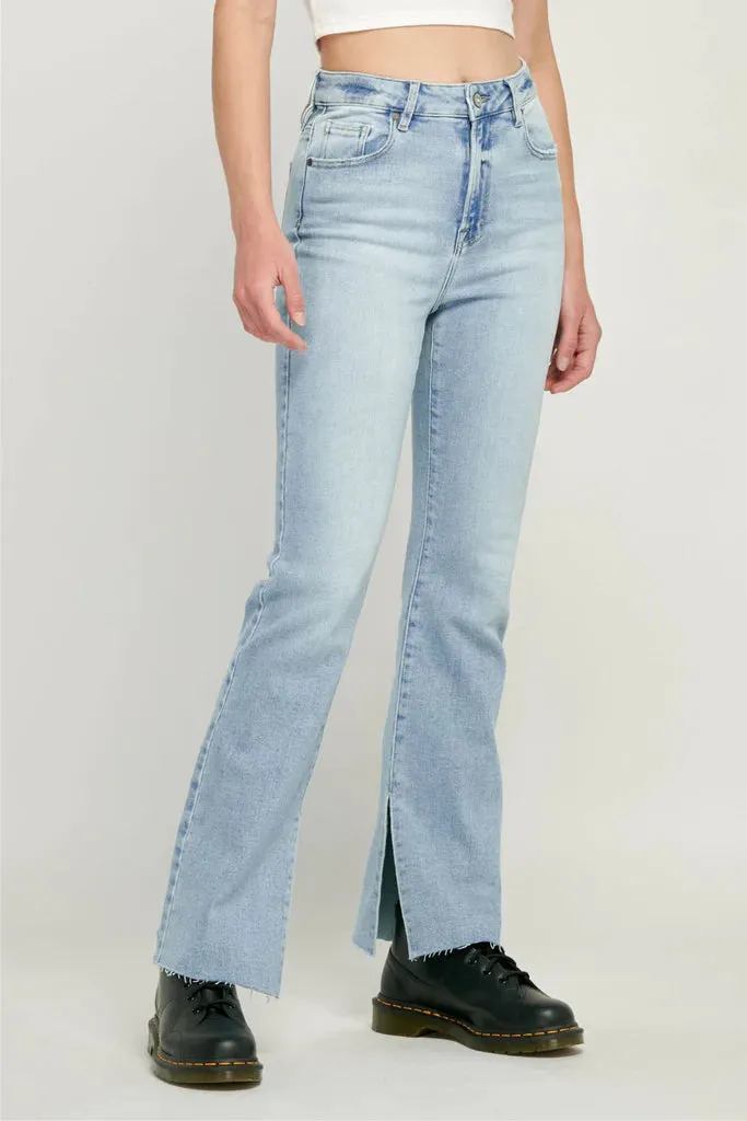 Ryan Side Slit Bootcut Jean by Hidden