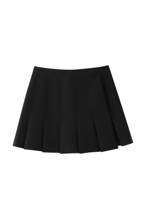 'Tara' High-waist Pleated Mini Skirt