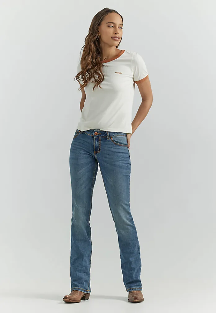 WRANGLER WOMENS WRANGLER RETRO MAE JEAN IN KM WASH STYLE 09MWZKM