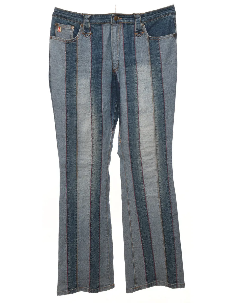 Y2K Patchwork Jeans - W36 L32