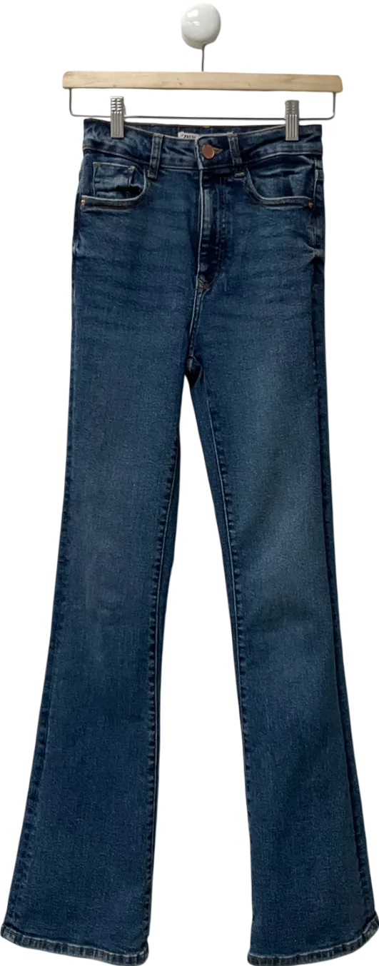 ZARA Blue Z1975 Flared High-waist Jeans W34