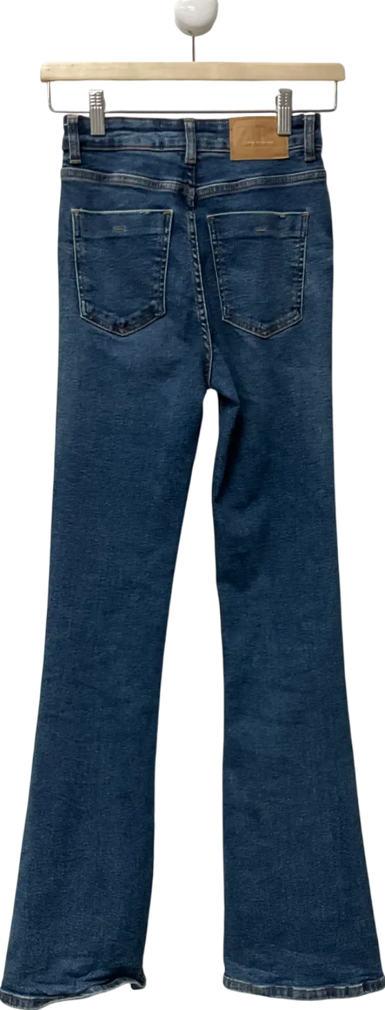 ZARA Blue Z1975 Flared High-waist Jeans W34