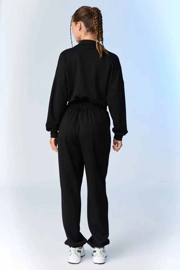 Zoe Soft Knit Jumpsuit Black